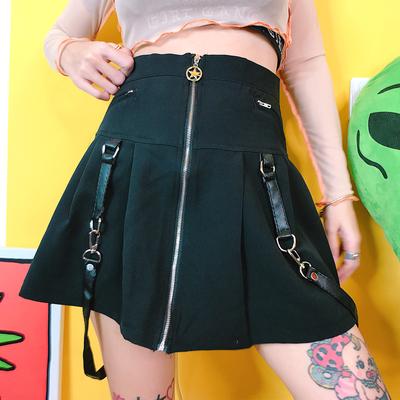 Star Pendant Zipper Pocket Plaid Skirt SD00458 - 1 - Kawaii Mix