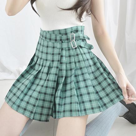 Plaid Double Strap High Waist Skirt SD00375 - 1 - Kawaii Mix