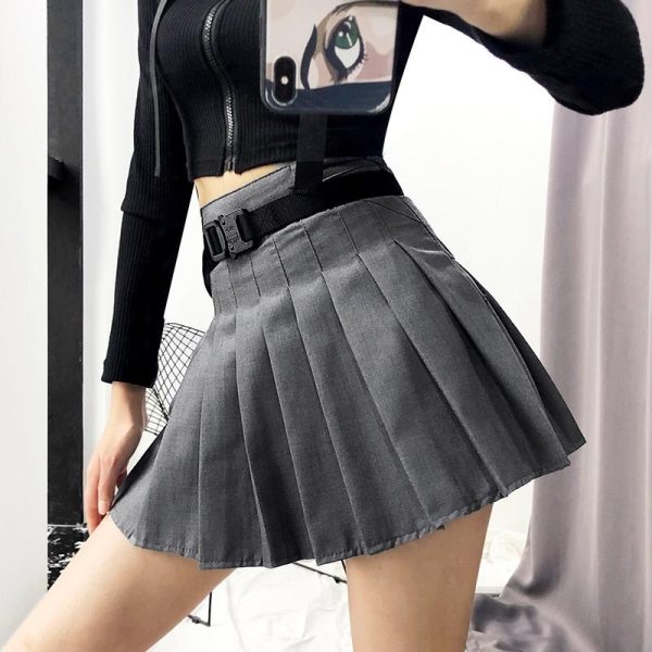 Pleated High Waist Skirt SD00204 - 1 - Kawaii Mix
