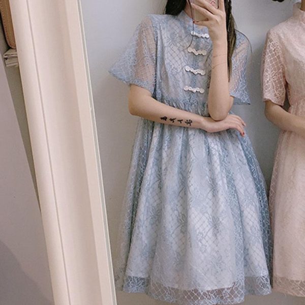 Floral Cheongsam Dress SD00557 - 4 - Kawaii Mix