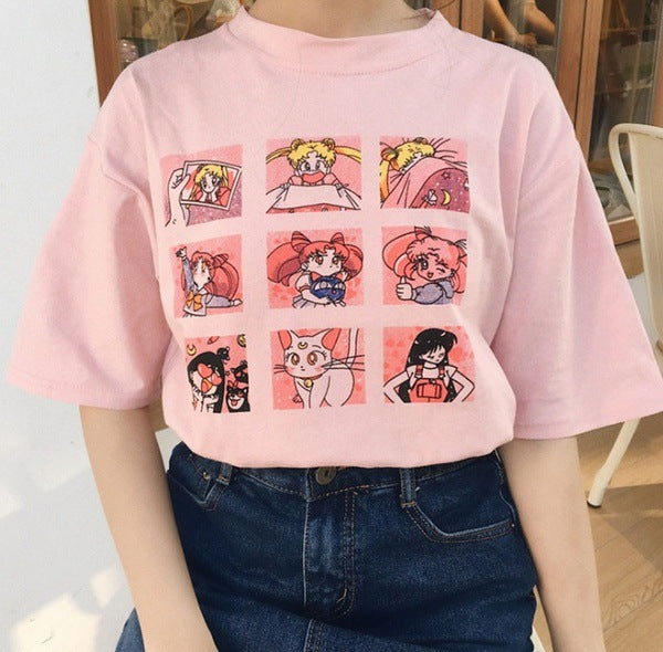 Sailor Moon Cute Printed T-shirt SD02351 - 1 - Kawaii Mix