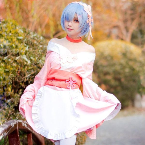 Rem Cherry Blossom Maid Kimono Dress SD00095 - 1 - Kawaii Mix