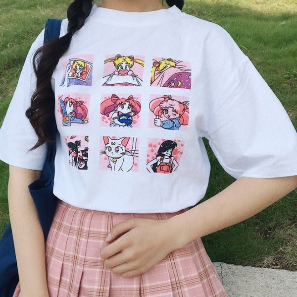 Sailor Moon Cute Printed T-shirt SD02351 - 2 - Kawaii Mix