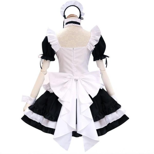 Kawaii Bow Black White Maid Dress SD00078 - 2 - Kawaii Mix