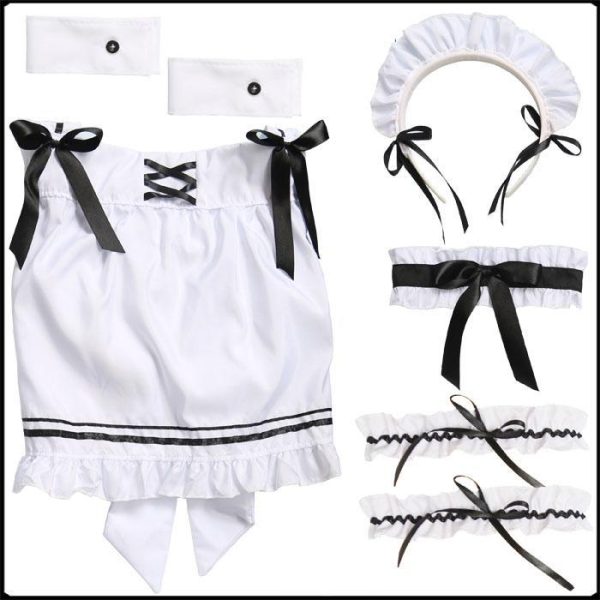 Kawaii Bow Black White Maid Dress SD00078 - 3 - Kawaii Mix