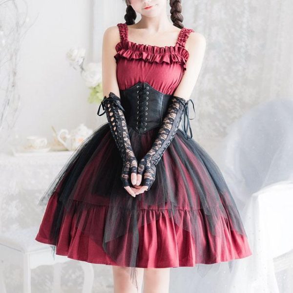 Elegant Lolita Ruffle Mesh Sleeve-less Dress SD00363 - 4 - Kawaii Mix