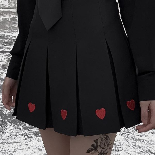 Heart Pleated Skirt SD01268 - 2 - Kawaii Mix