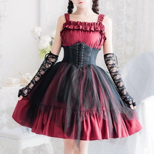 Elegant Lolita Ruffle Mesh Sleeve-less Dress SD00363 - 3 - Kawaii Mix