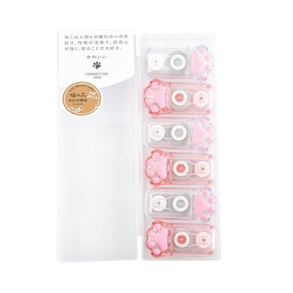Neko Paw Correction Tape Roller 6 Pack SD01350 - 2 - Kawaii Mix