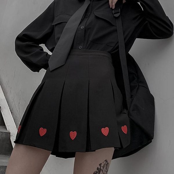 Heart Pleated Skirt SD01268 - 4 - Kawaii Mix
