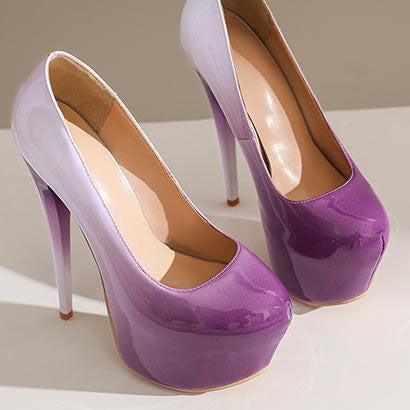 Purple White High Heel Shoes SD02481 - 2 - Kawaii Mix