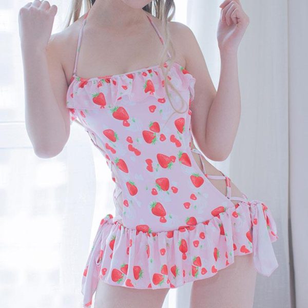 Strawberry Ruffle Swimsuit SD00794 - 1 - Kawaii Mix