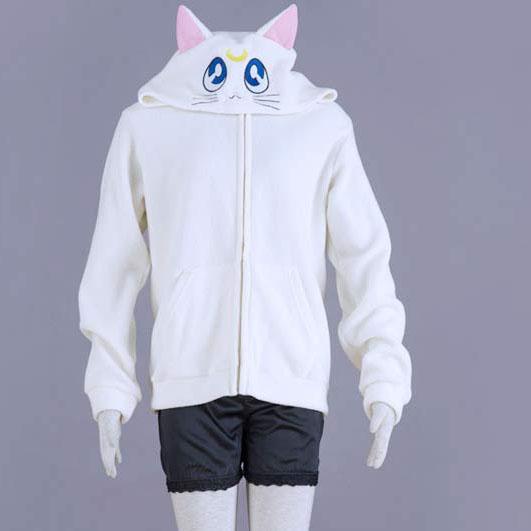 Luna and Artemis Sailor Moon Hoodie Sweater SD00051 - 4 - Kawaii Mix
