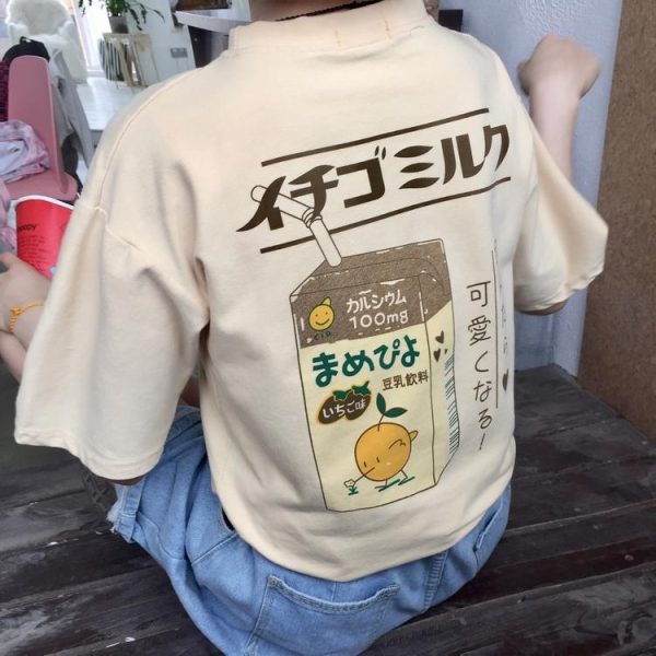 Japanese Strawberry Milk Drink T-shirt SD01435 - 7 - Kawaii Mix