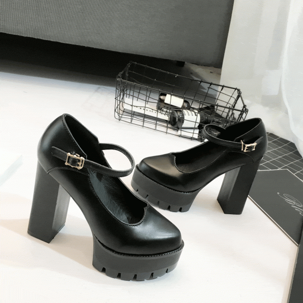 Black lolita Strap High Heels Shoes SD00229 - 9 - Kawaii Mix