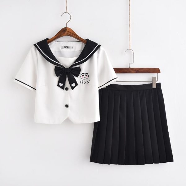 Panda Embroidered School Uniform SD00231 - 2 - Kawaii Mix