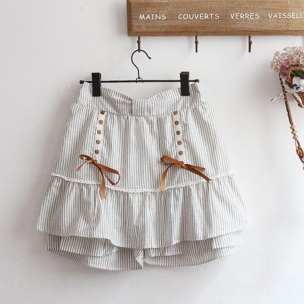 Double Ribbon Skirt Shorts SD01590 - 1 - Kawaii Mix