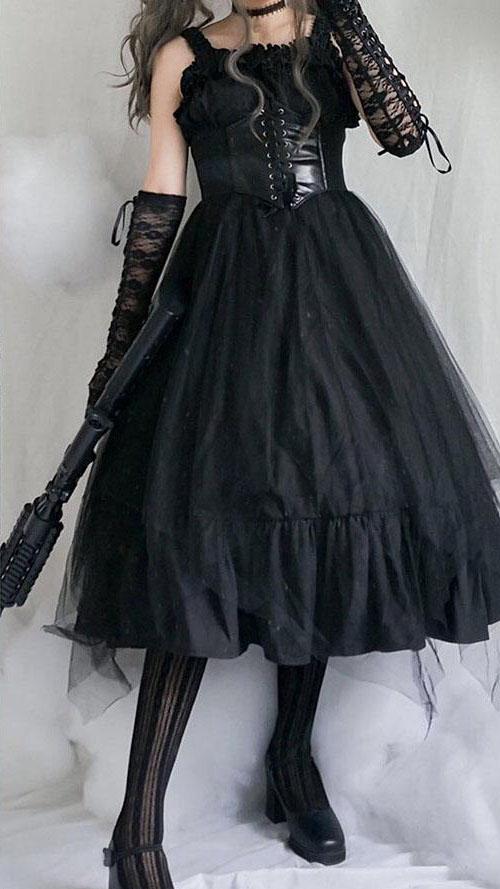 Elegant Lolita Ruffle Mesh Sleeve-less Dress SD00363 - 8 - Kawaii Mix