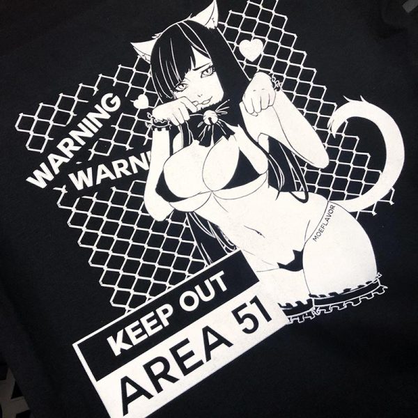 SALE Area 51 Cat Girl Unisex T-shirt MF00972 - 1 - Kawaii Mix